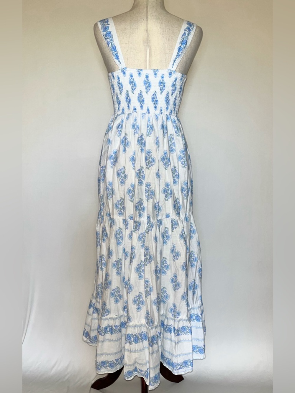 Haute Hippie Tiered Cotton Maxi Summer Dress Size 6 - Picture 2 of 5